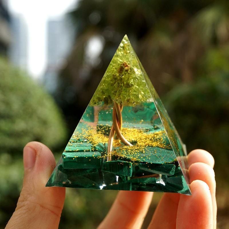 Amethyst Crystal Sphere Orgonite Pyramidamp Obsidians - Black Brown(60mmx60mm) view 6