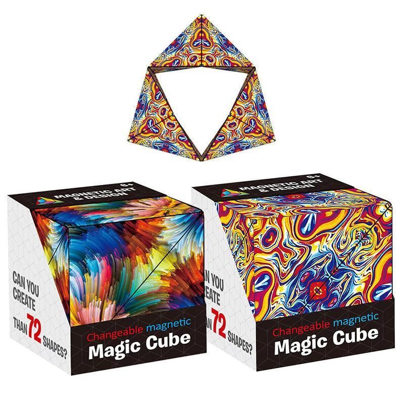 Variety Changeable Magnetic Magic Cube 3D Hand Flip Puzzle Anti Stress Toys view 3