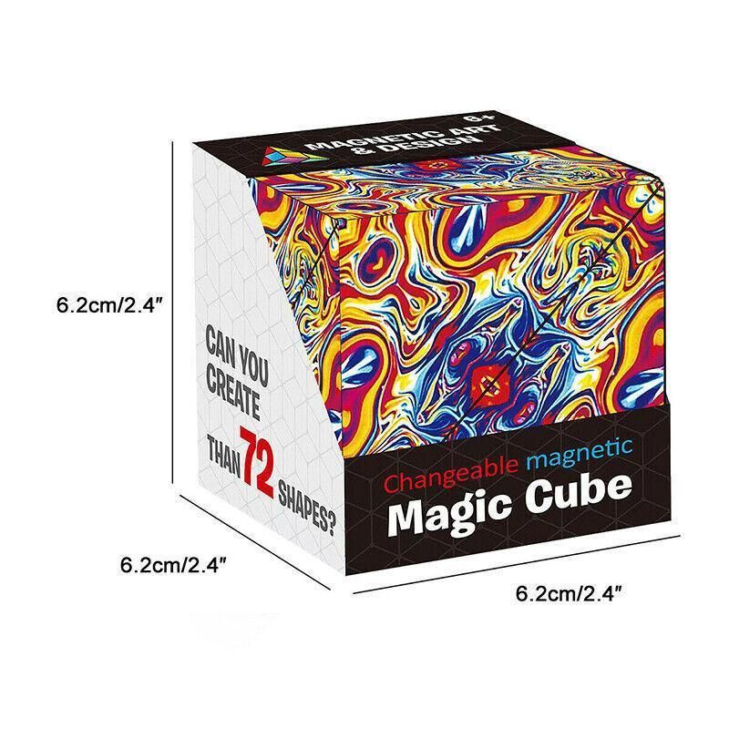 Variety Changeable Magnetic Magic Cube 3D Hand Flip Puzzle Anti Stress Toys view 5