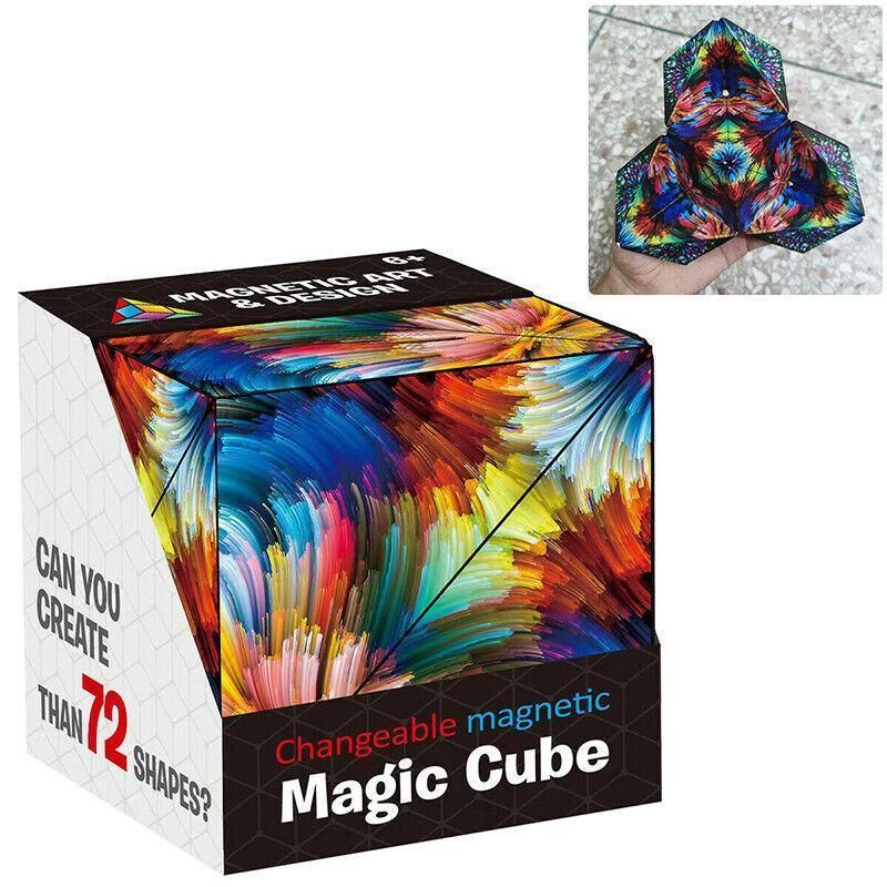Variety Changeable Magnetic Magic Cube 3D Hand Flip Puzzle Anti Stress Toys view 8