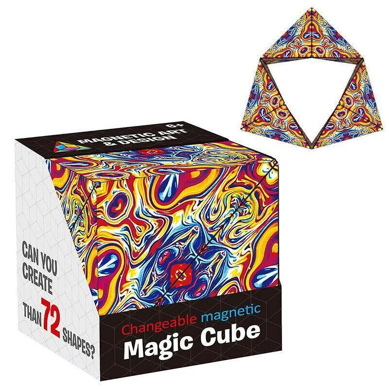 Variety Changeable Magnetic Magic Cube 3D Hand Flip Puzzle Anti Stress Toys view 11