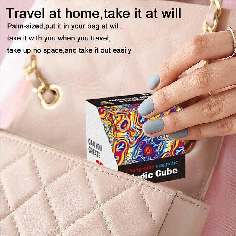 Variety Changeable Magnetic Magic Cube 3D Hand Flip Puzzle Anti Stress Toys view 12