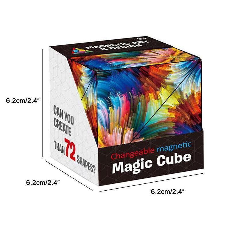 Variety Changeable Magnetic Magic Cube 3D Hand Flip Puzzle Anti Stress Toys view 13
