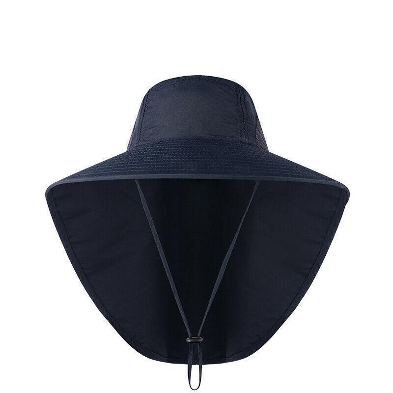 1x Neck Flap Cap Unisex Outdoor Sport Fishing Hat Sun Protection Wide Brim — image 1