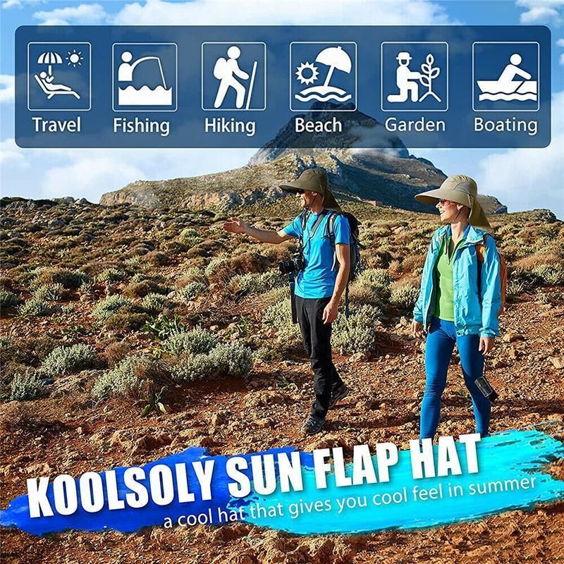 1x Neck Flap Cap Unisex Outdoor Sport Fishing Hat Sun Protection Wide Brim view 8