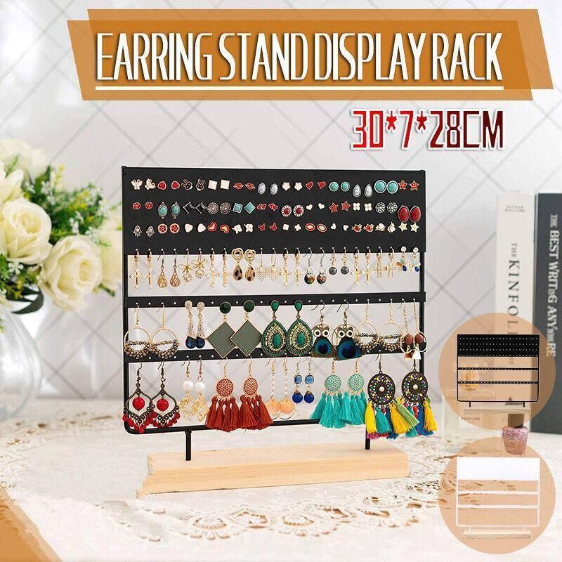 Earring Stand Display Rack 3-Tier Ear Stud Holder Jewelry Organizer 144 Holes view 2