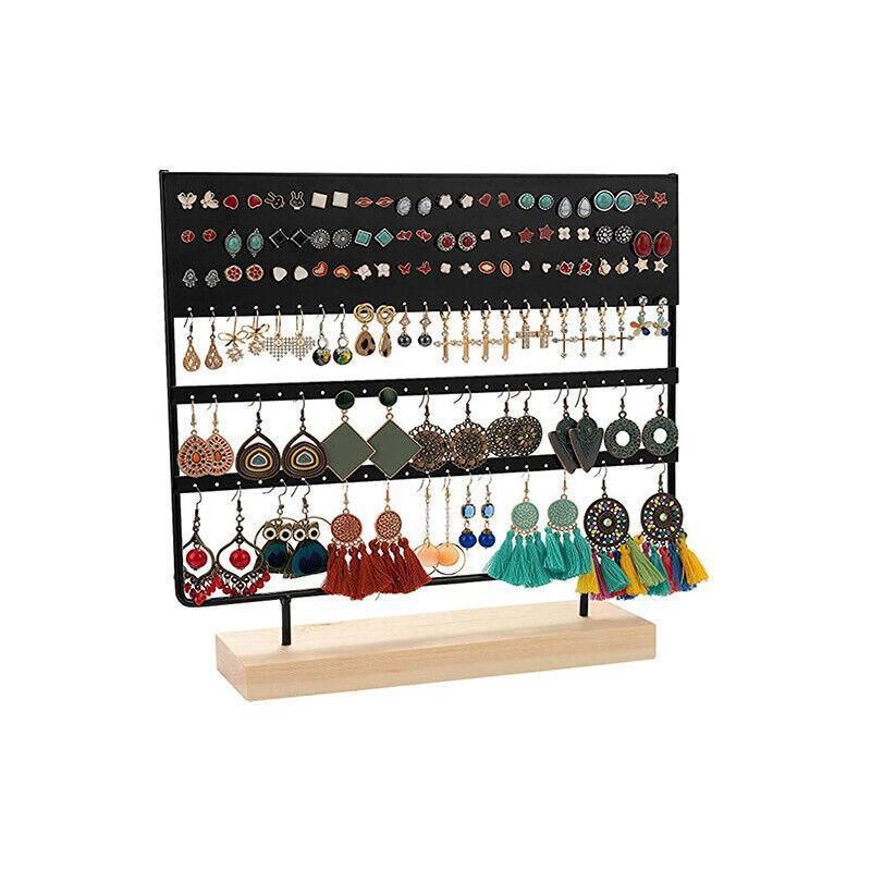 Earring Stand Display Rack 3-Tier Ear Stud Holder Jewelry Organizer 144 Holes view 6