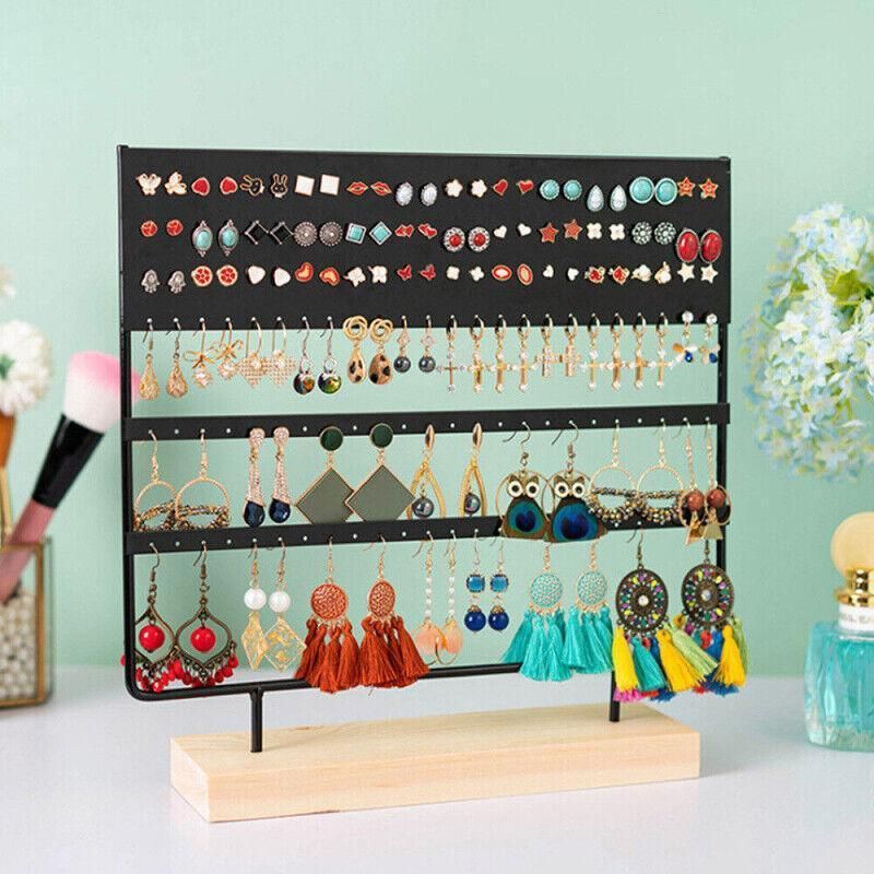 Earring Stand Display Rack 3-Tier Ear Stud Holder Jewelry Organizer 144 Holes view 8