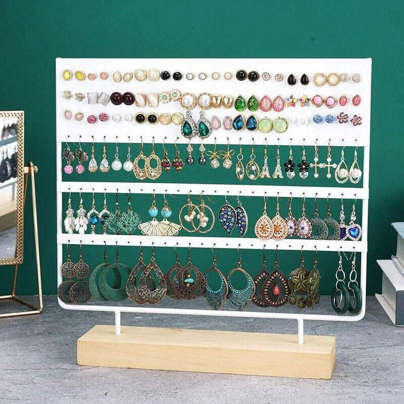 Earring Stand Display Rack 3-Tier Ear Stud Holder Jewelry Organizer 144 Holes view 9