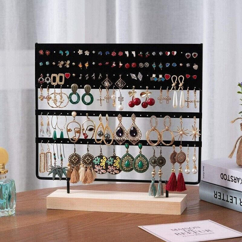 Earring Stand Display Rack 3-Tier Ear Stud Holder Jewelry Organizer 144 Holes view 10