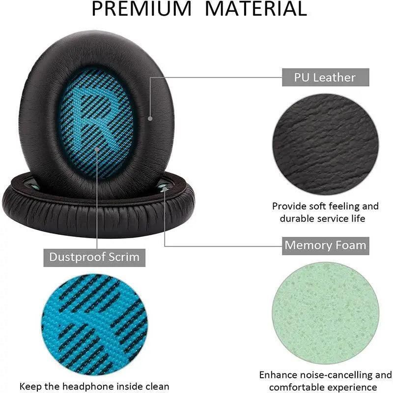 Replacement Ear Pads Cushions For Bose Quietcomfort 35 Qc35 Ii Qc25 Qc15 Ae2 view 8