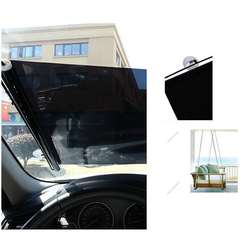 Silver Roller Blinds Suction Cup Sunshade Blackout Curtains Car Home Window view 11
