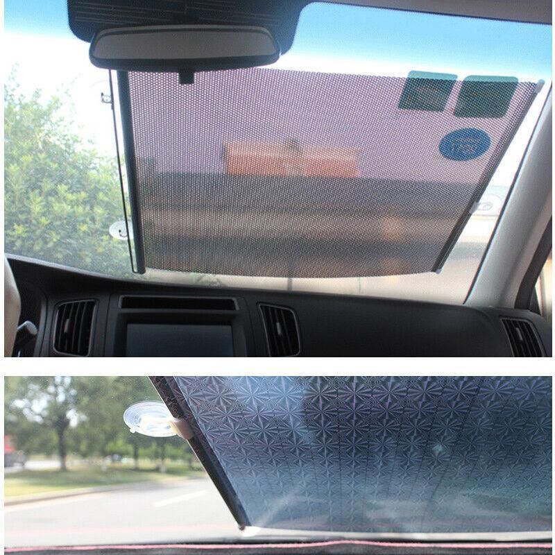 Silver Roller Blinds Suction Cup Sunshade Blackout Curtains Car Home Window view 7