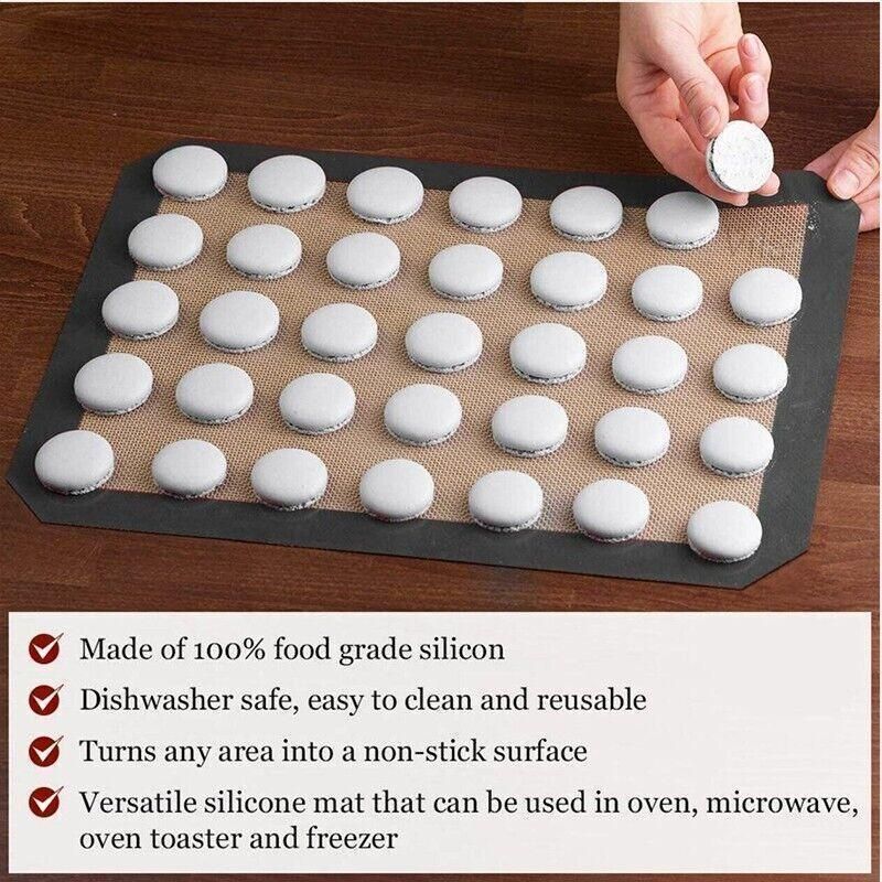 Silicone Baking Mat Non Stick Reusable Sheet for Pastry Dough Cookie Oven view 4