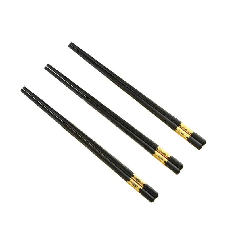 10Pairs Premium Fiberglass Reusable Chopsticks - Dishwasher Safe - Golden-2 view 3