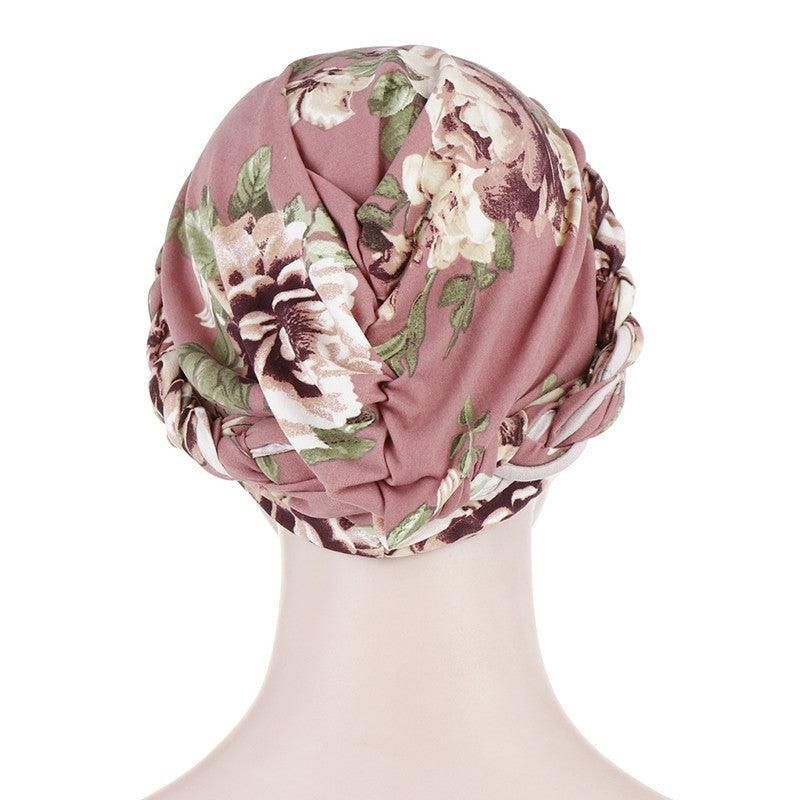 Women Floral Turban Head Wrap Cap Comfortable Chemo Headscarf Headwear - Pink view 7