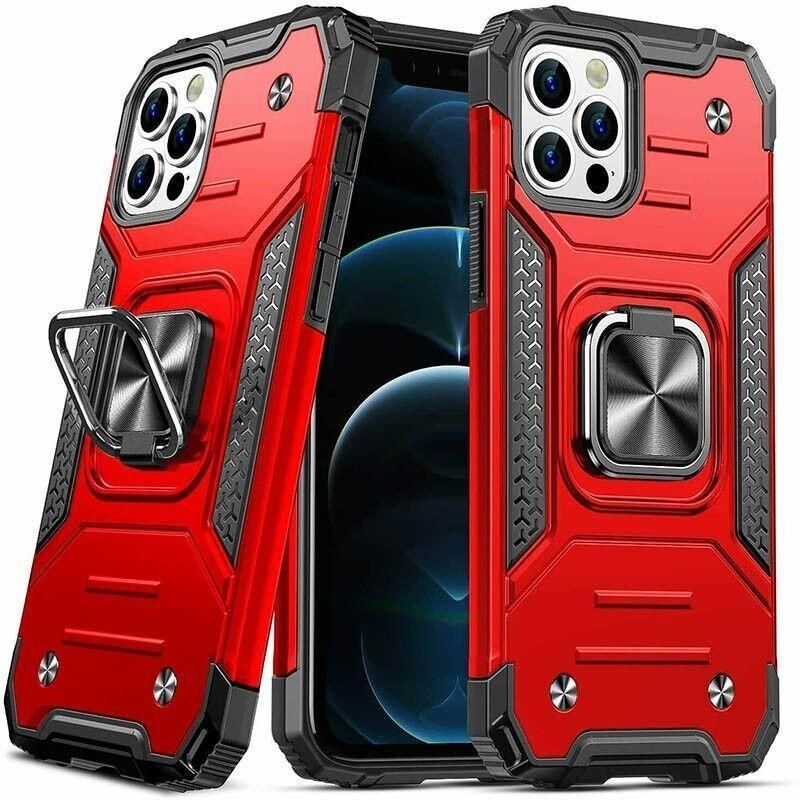 Shockproof Ring Case For iPhone 14 Plus Blue/Black/Red - Blue view 10