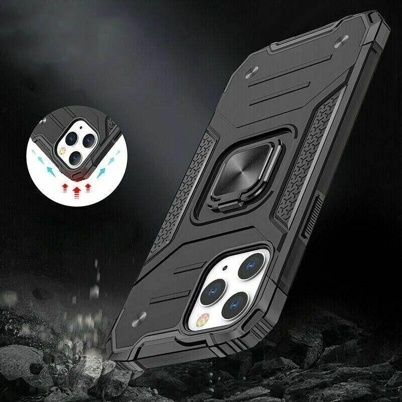 Shockproof Ring Case For iPhone 14 Plus Blue/Black/Red - Blue view 14