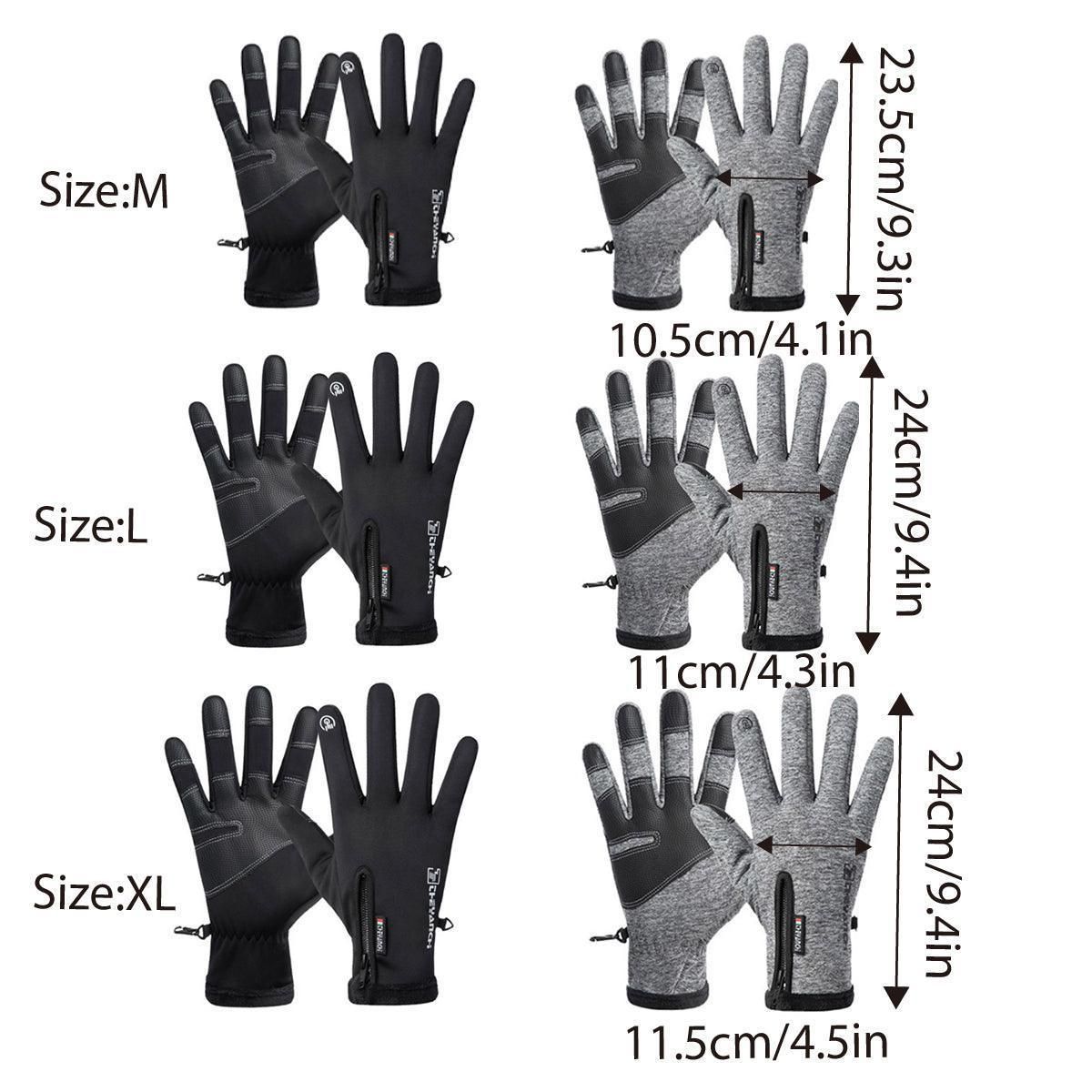 Winter Gloves Thermal Touch Screen Thermal Windproof Warm Grey - M view 3