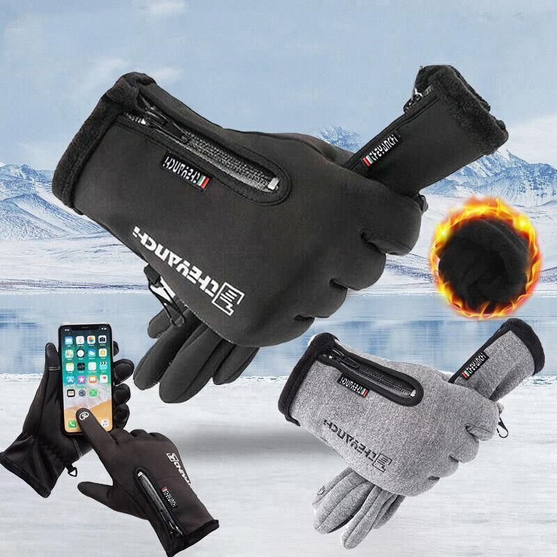 Winter Gloves Thermal Touch Screen Thermal Windproof Warm Grey - XL view 5