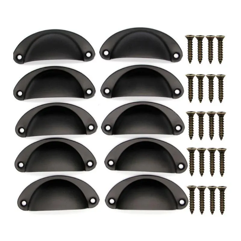 30X Modern Cup Cabinet Handle Knob Drawer Furniture Door Pull Shell Cupboard