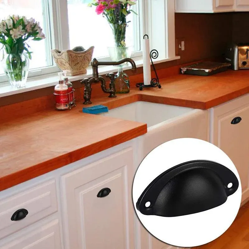30X Modern Cup Cabinet Handle Knob Drawer Furniture Door Pull Shell Cupboard view 8