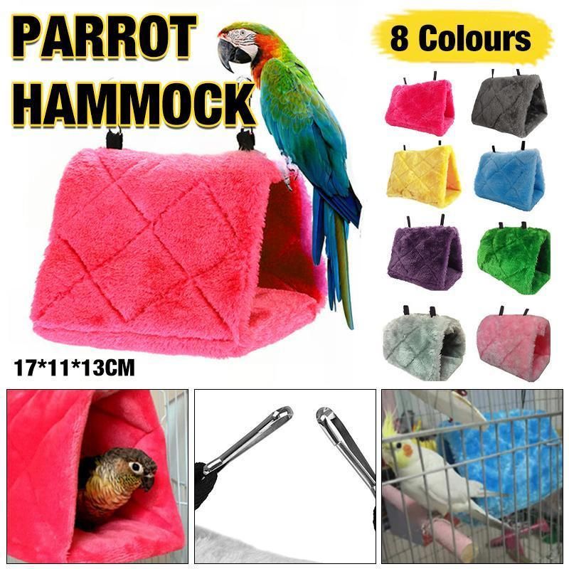 Pet Bird Parrot Parakeet Budgie Warm Hammock Cage Hut Tent Bed Hanging Cave view 2