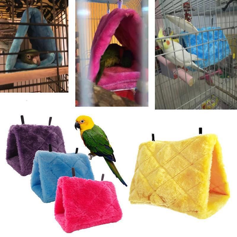 Pet Bird Parrot Parakeet Budgie Warm Hammock Cage Hut Tent Bed Hanging Cave view 5