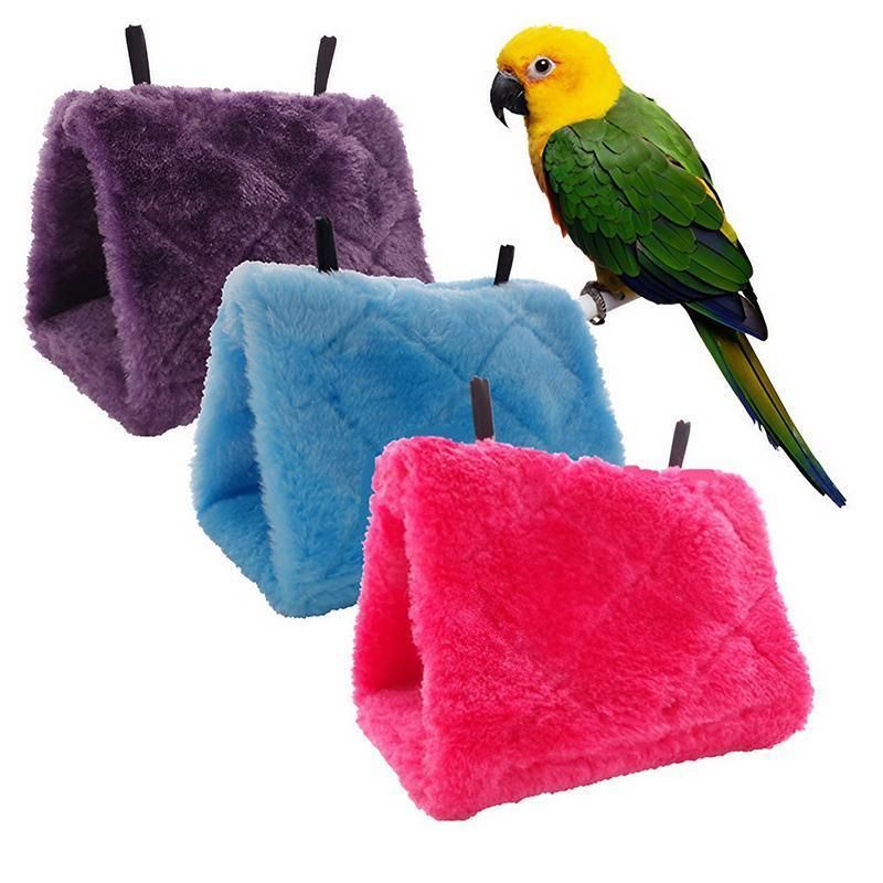 Pet Bird Parrot Parakeet Budgie Warm Hammock Cage Hut Tent Bed Hanging Cave view 7