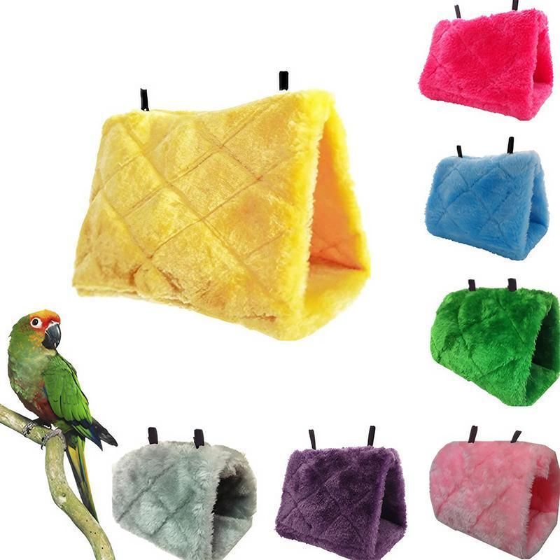 Pet Bird Parrot Parakeet Budgie Warm Hammock Cage Hut Tent Bed Hanging Cave view 11