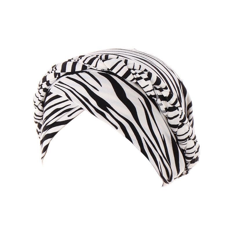 Women Floral Turban Head Wrap Cap Comfortable Chemo Headscarf Headwear - Beige