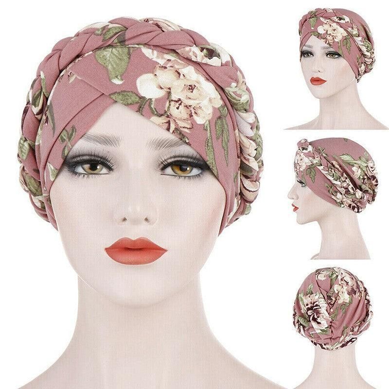 Women Floral Turban Head Wrap Cap Comfortable Chemo Headscarf Headwear - Beige view 6