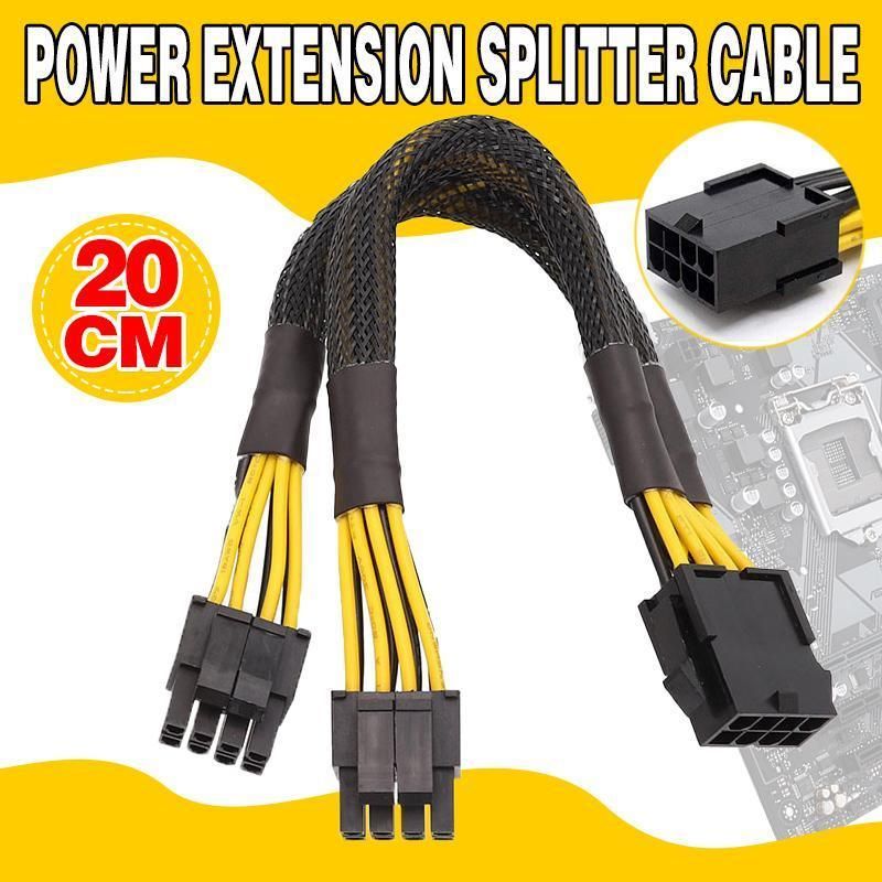8Pin ATX 12v CPU EPS Power Extension Splitter Cable Adapter Motherboard copper