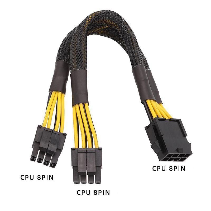 8Pin ATX 12v CPU EPS Power Extension Splitter Cable Adapter Motherboard copper view 5