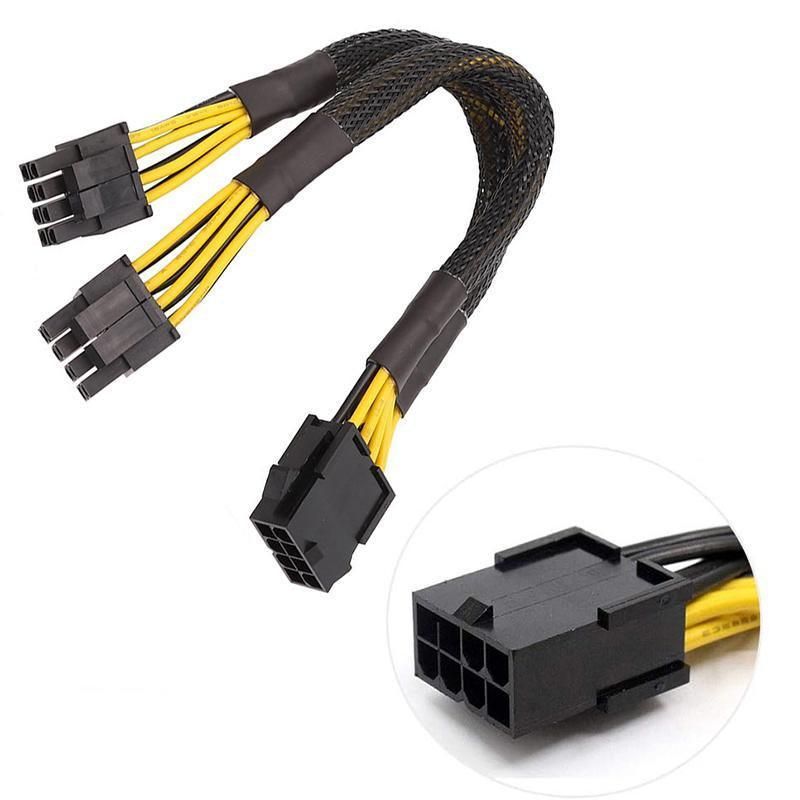 8Pin ATX 12v CPU EPS Power Extension Splitter Cable Adapter Motherboard copper view 8