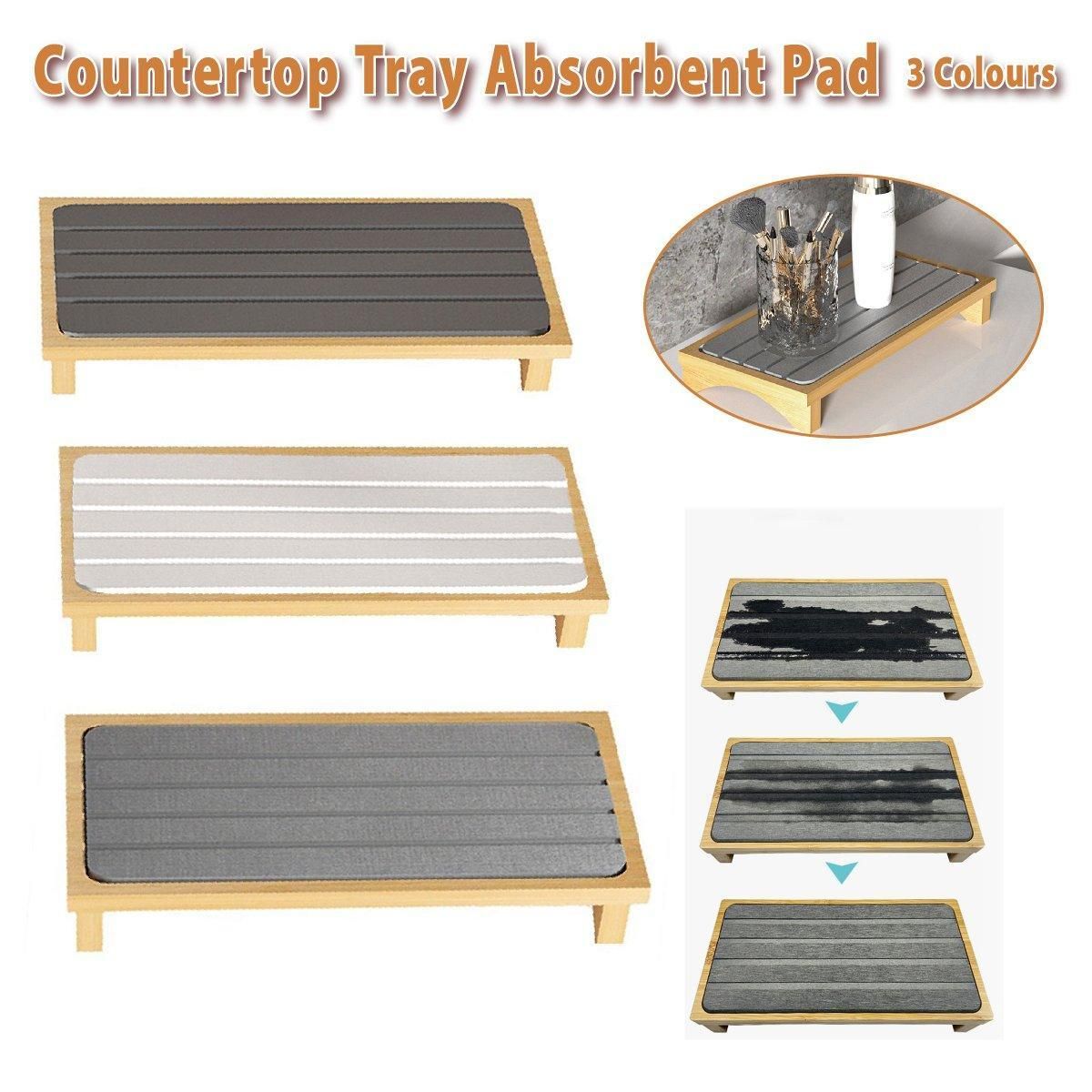 Countertop Absorbent Drainage Mat Sink Splash Pad Bathroom Tray Water Catcher view 2