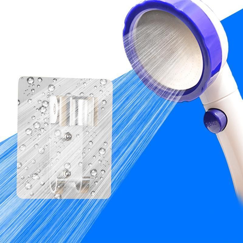 Adjustable Bracket Suction Shower Head Handset Holder Bathroom Wall Mount +Hooks view 6