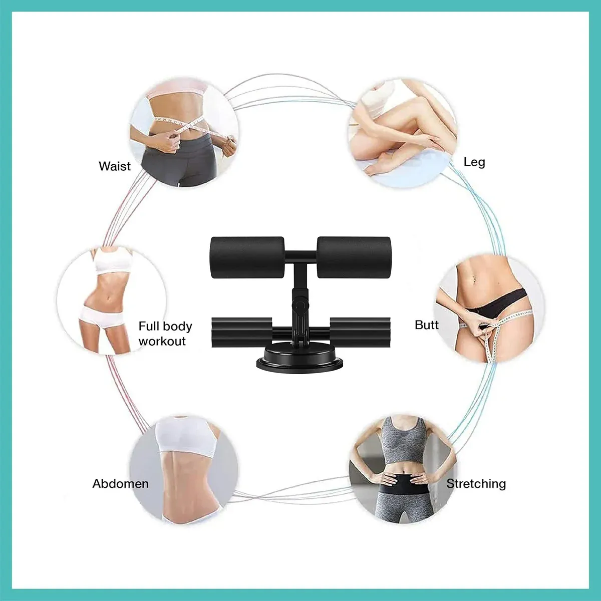 Sit Up Assistant Device Home Gym Equipment Foot Support Abdominal Exercise Tool view 6