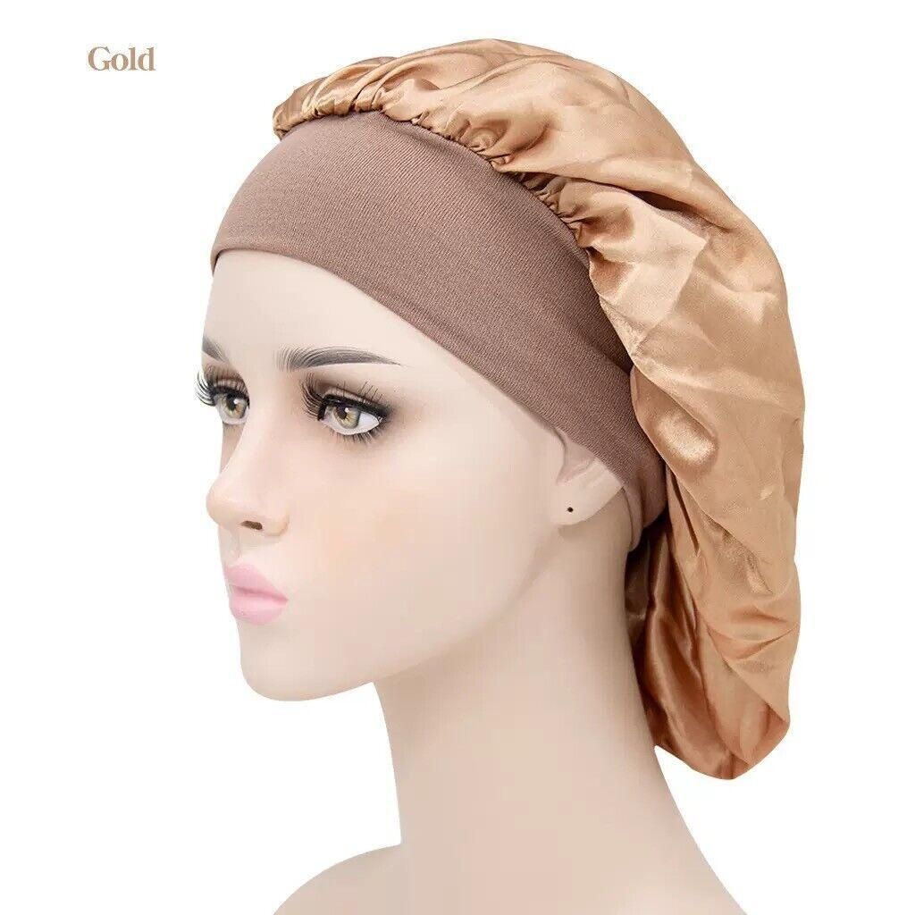 Sleeping Bonnet Hair Wrap Silk Satin Cap Women Elastic Night Soft Hat Headwear view 14