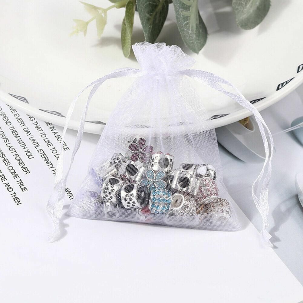 50 pcs Organza Bag Sheer Bags Jewellery Wedding Candy Packaging Sheer Bags 7*9 view 7