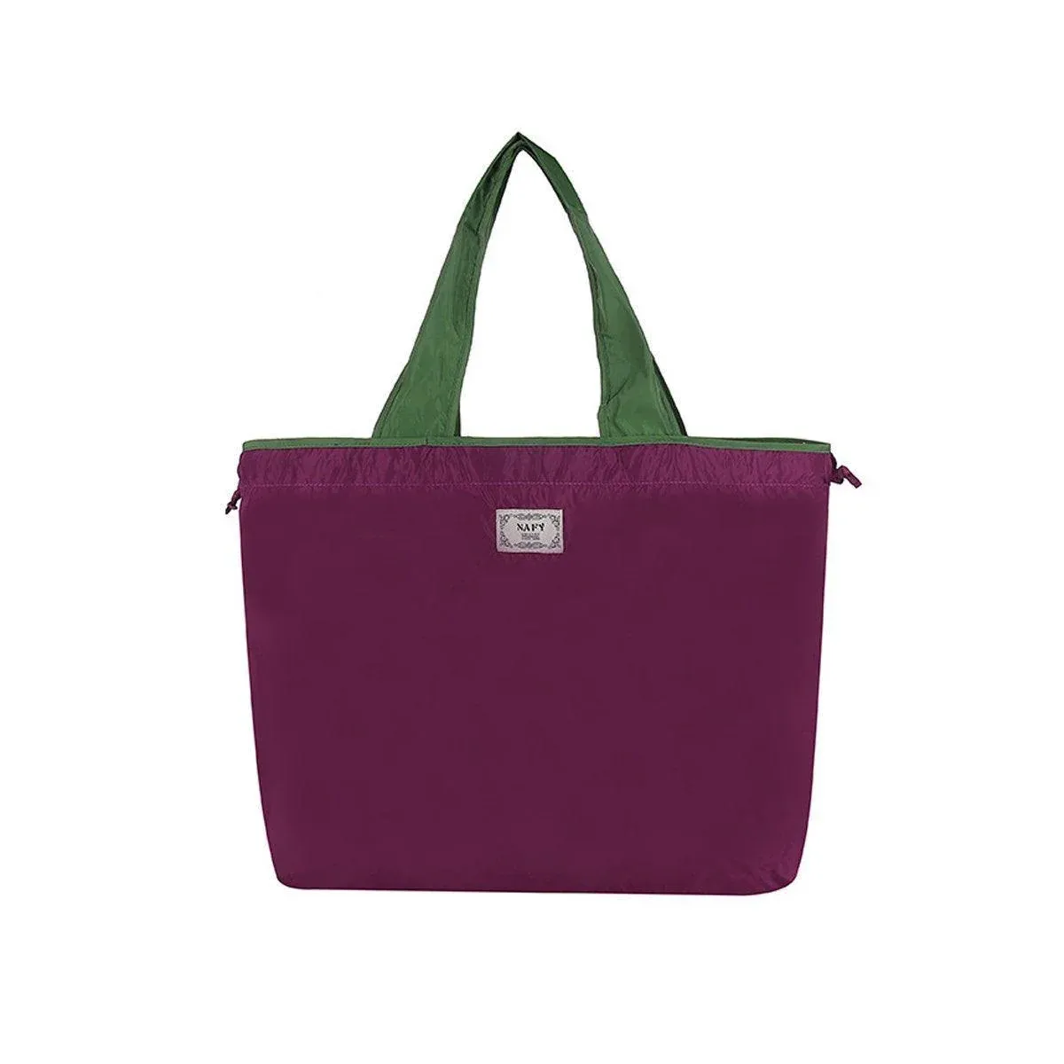 Ultra-Light Foldable Large Capacity Portable Shopping Bag with Drawstring