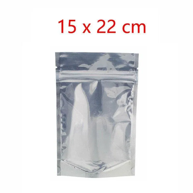 Clear Aluminum Foil Mylar Stand Up Retail Bags Zip Lock Pouches Pouch — image 1