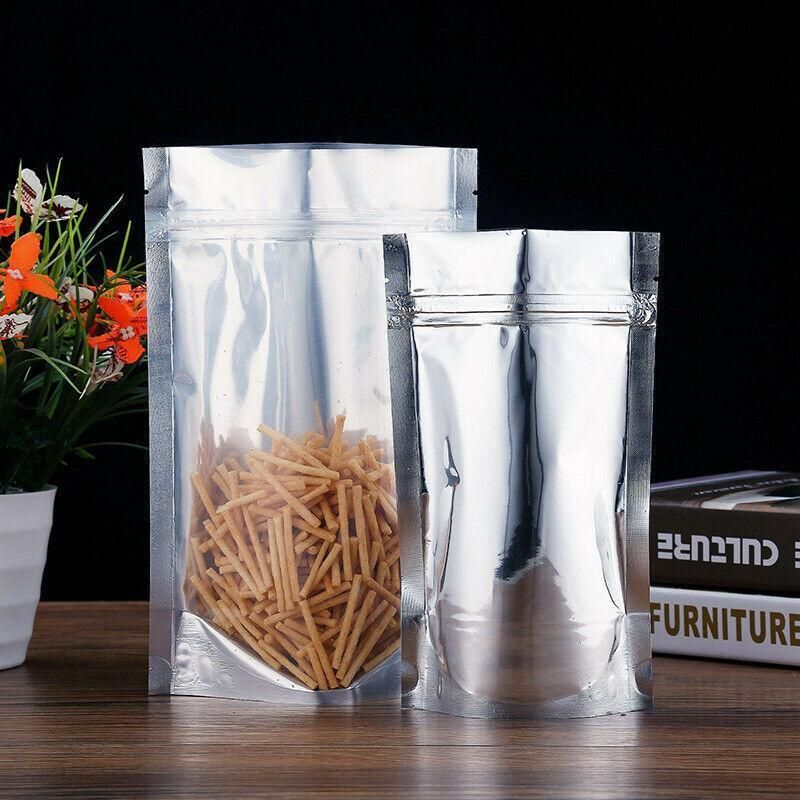 Clear Aluminum Foil Mylar Stand Up Retail Bags Zip Lock Pouches Pouch view 5