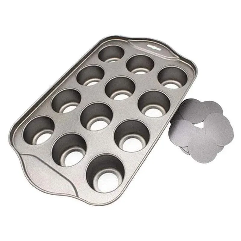 12 Cups Individual Mini Cheesecake Pan with Loose Base view 2