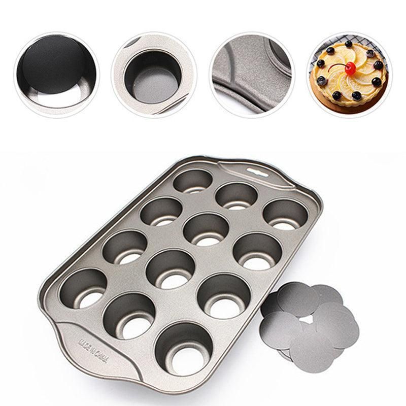 12 Cups Individual Mini Cheesecake Pan with Loose Base view 11
