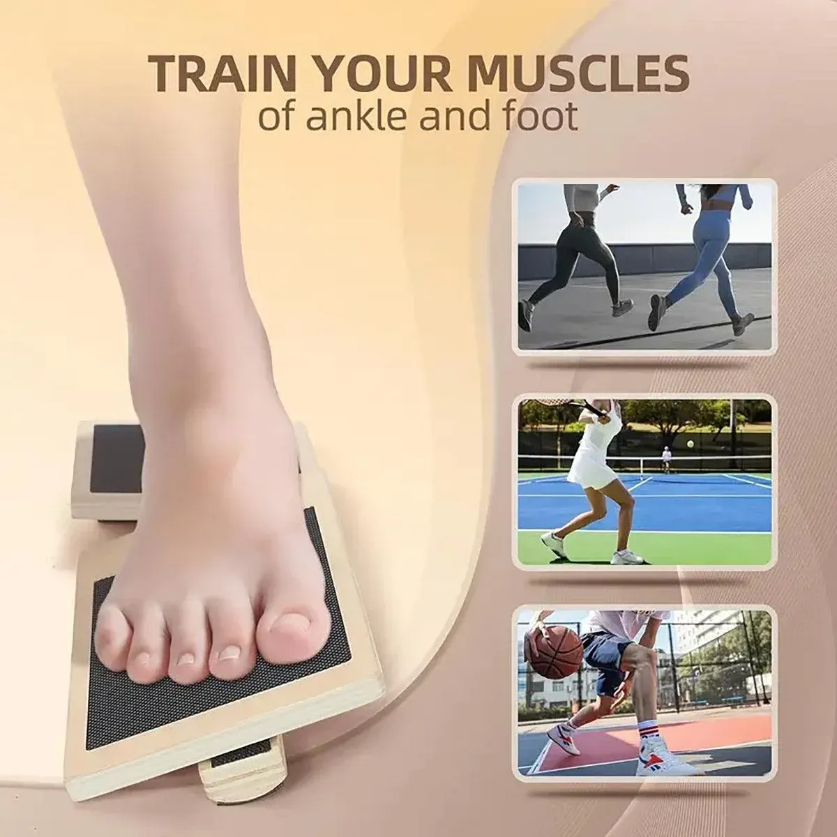 Wooden Yoga Foot Stretching Balance Board Training New Ballet Single Leg Balance view 4