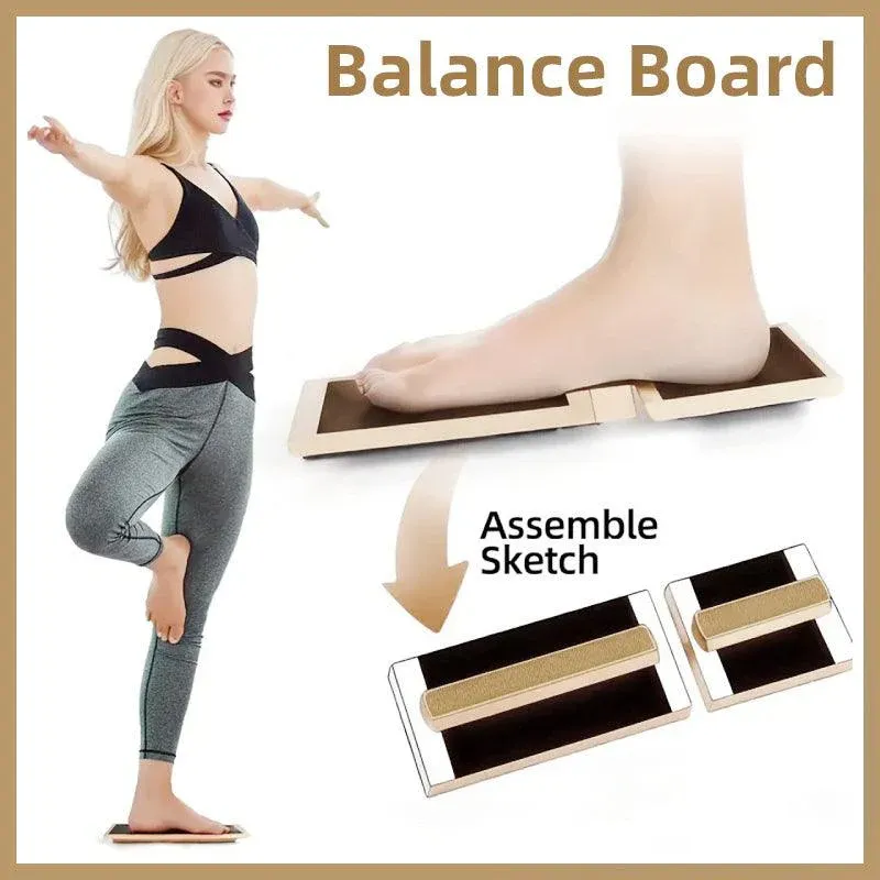 Wooden Yoga Foot Stretching Balance Board Training New Ballet Single Leg Balance view 13