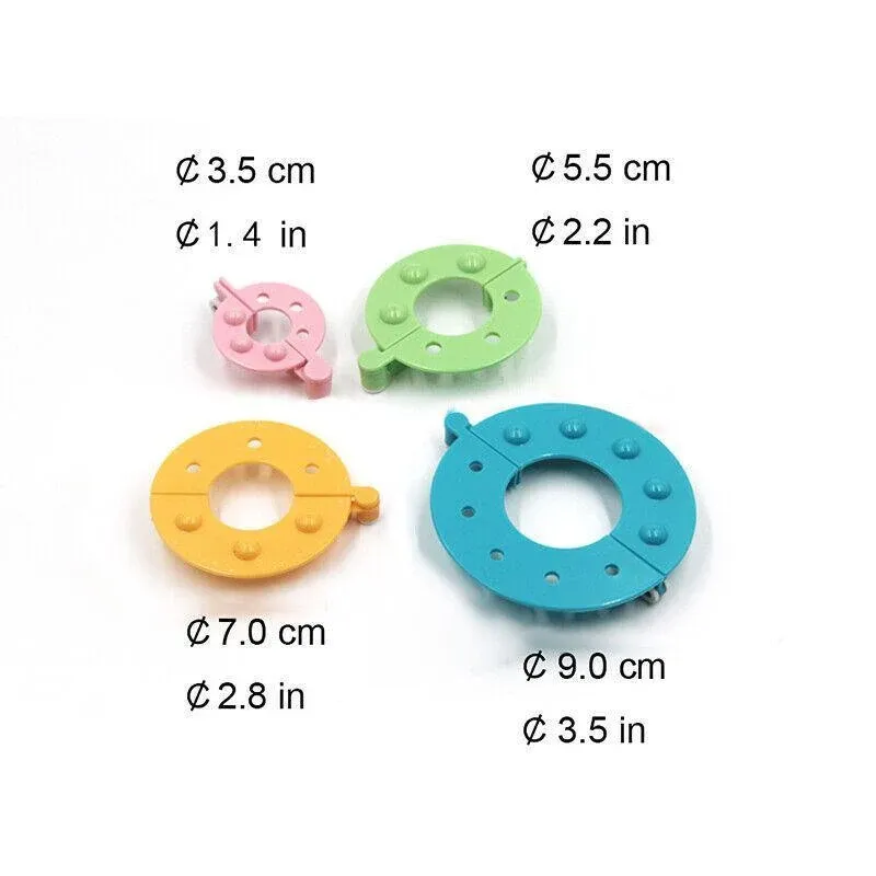 8Pcs Pompom Maker Kit 3.5/5.5/7/9Cm 4 Sizes Knitting L-Oom Diy Pom Pom Maker view 3