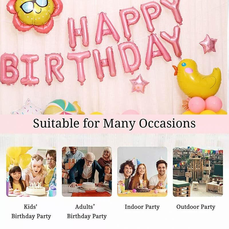 45-50 Pcs Happy Birthday 3D Unicorn Decoration Balloons Diy Decor Party Set - 02 view 8