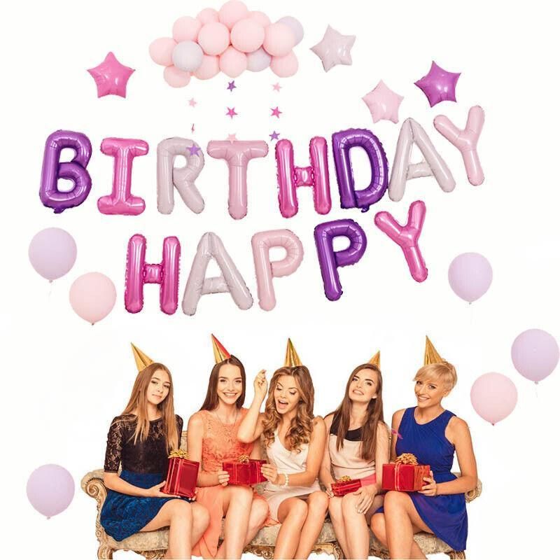 45-50 Pcs Happy Birthday 3D Unicorn Decoration Balloons Diy Decor Party Set - 02 view 9